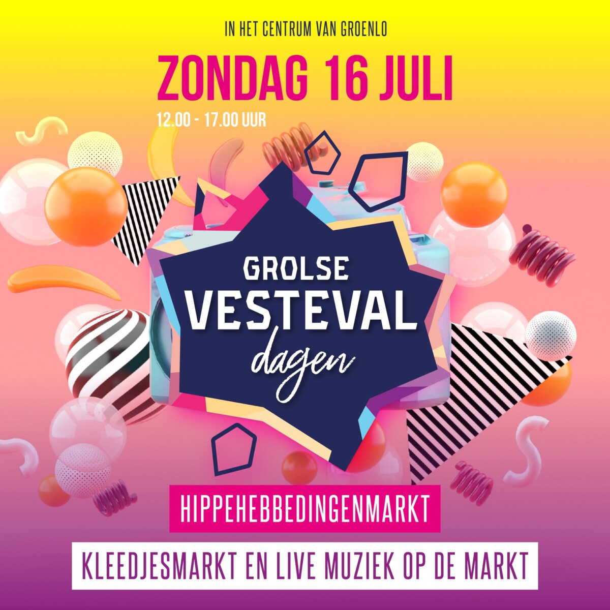 16 juli is de eerste Grolse Vesteval Dag