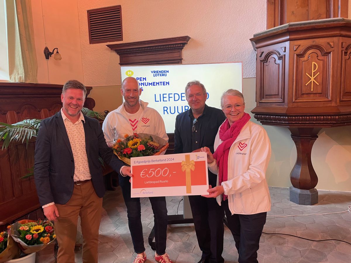Liefdespad wint Berkellandse Erfgoedprijs 2024