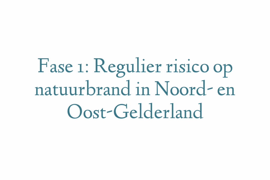 Fase 1: Regulier risico op natuurbrand in Noord- en Oost-Gelderland