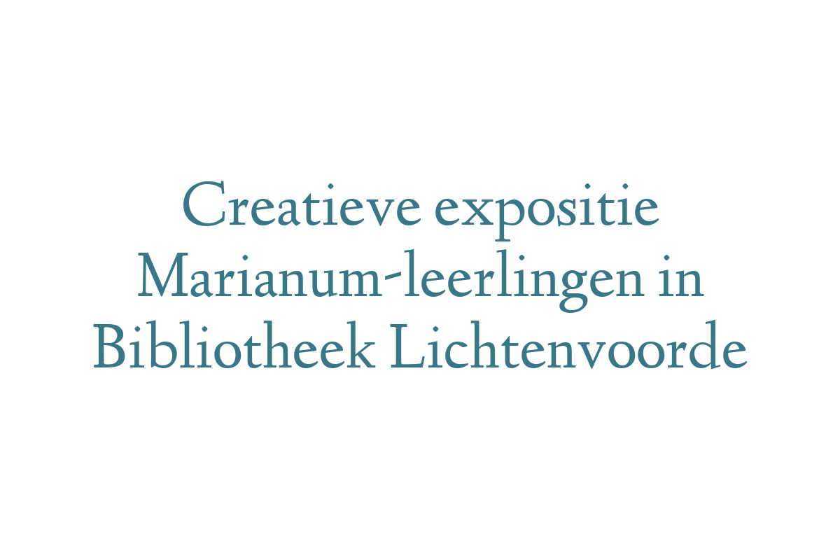 Creatieve expositie Marianum-leerlingen in Bibliotheek Lichtenvoorde