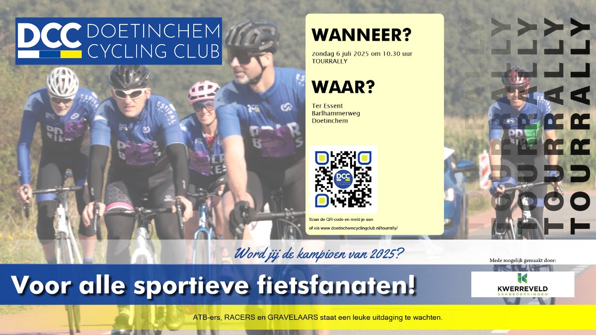 Tourrally voor sportieve fietsers in Doetinchem op zondag 6 juli