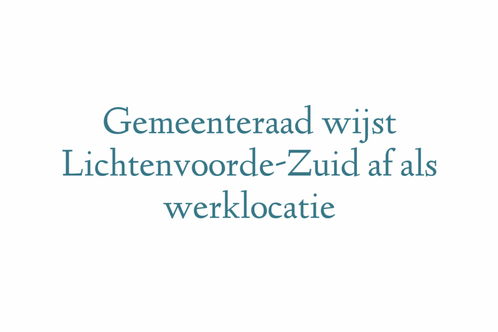Gemeenteraad wijst Lichtenvoorde-Zuid af als werklocatie