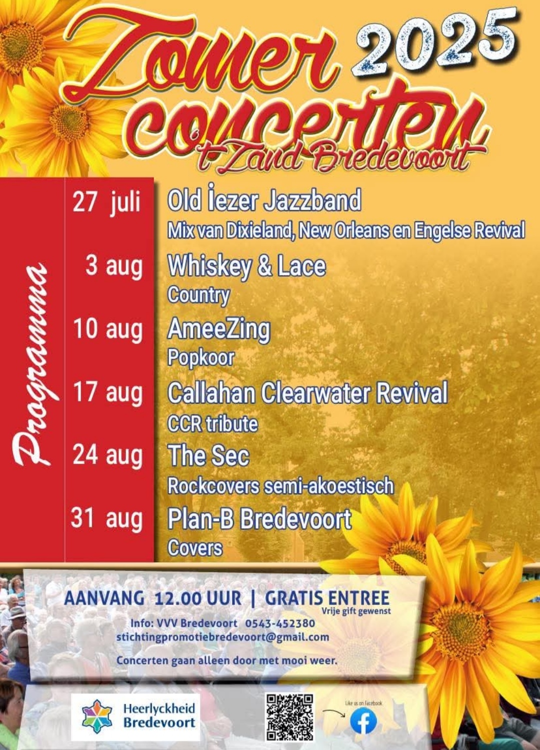 Zomerconcerten brengen weer muziek naar het plein in Bredevoort