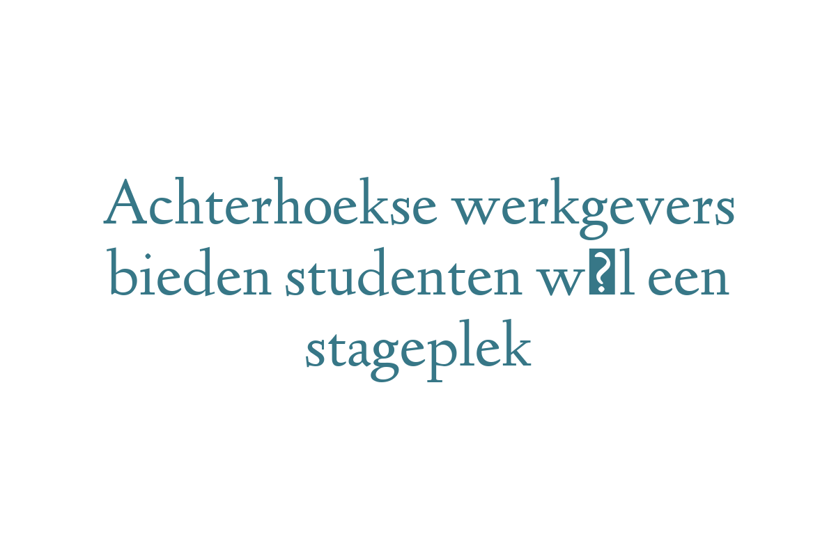 Achterhoekse werkgevers bieden studenten wél een stageplek