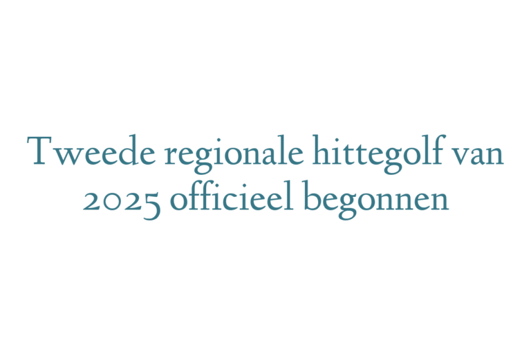 Tweede regionale hittegolf van 2025 officieel begonnen