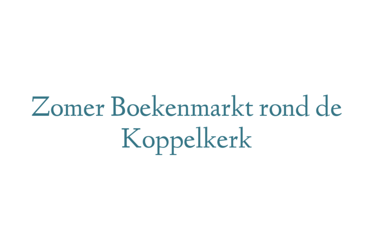 Zomer Boekenmarkt rond de Koppelkerk