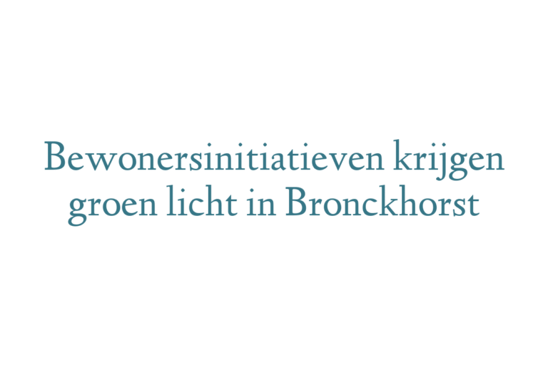 Bewonersinitiatieven krijgen groen licht in Bronckhorst