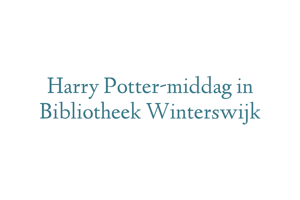 Harry Potter-middag in Bibliotheek Winterswijk