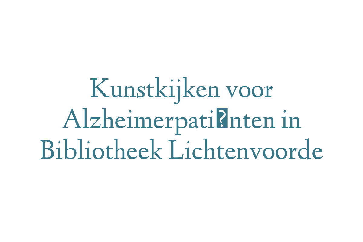 Kunstkijken voor Alzheimerpatiënten in Bibliotheek Lichtenvoorde