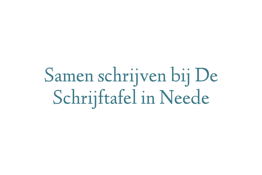 Samen schrijven bij De Schrijftafel in Neede