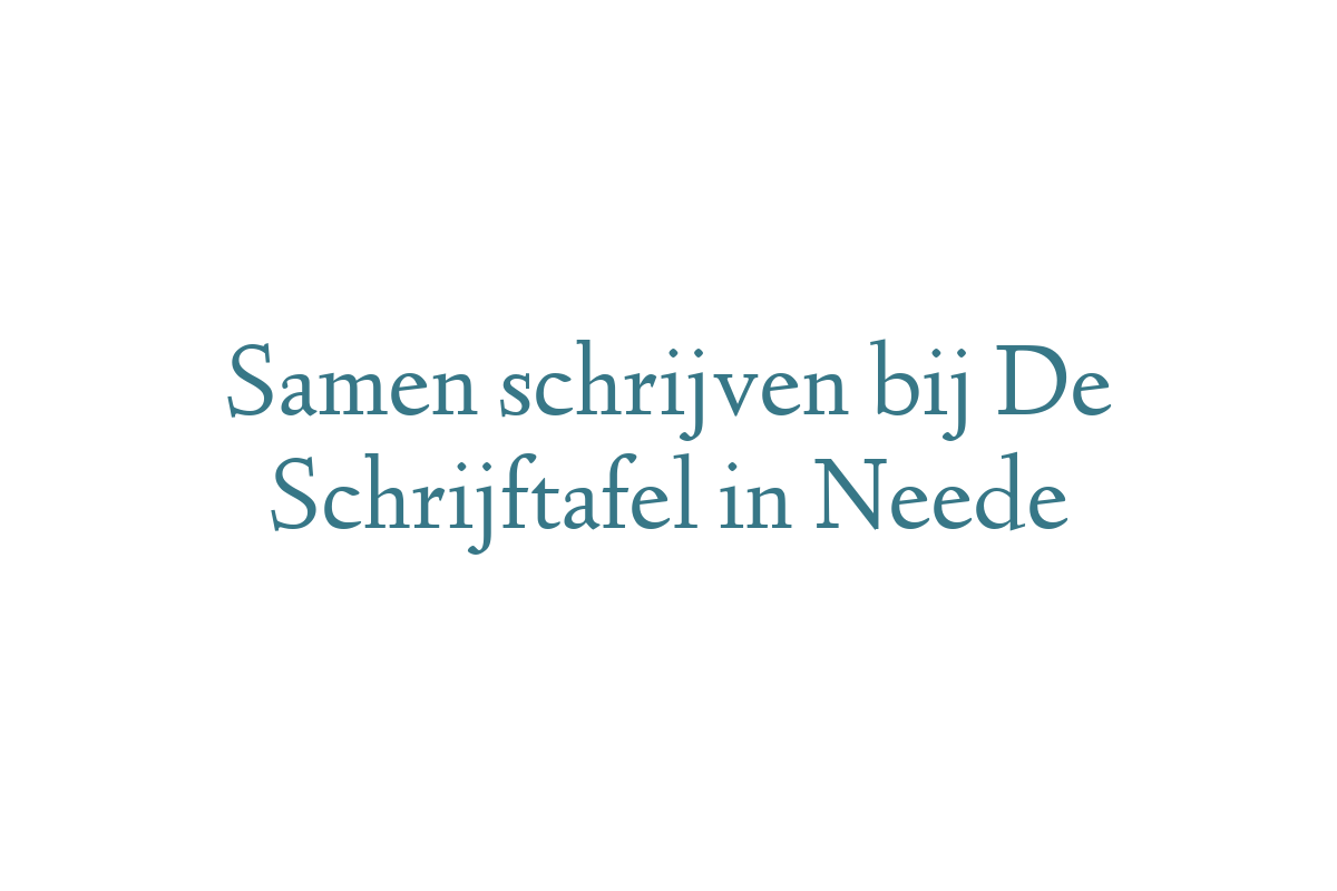 Samen schrijven bij De Schrijftafel in Neede
