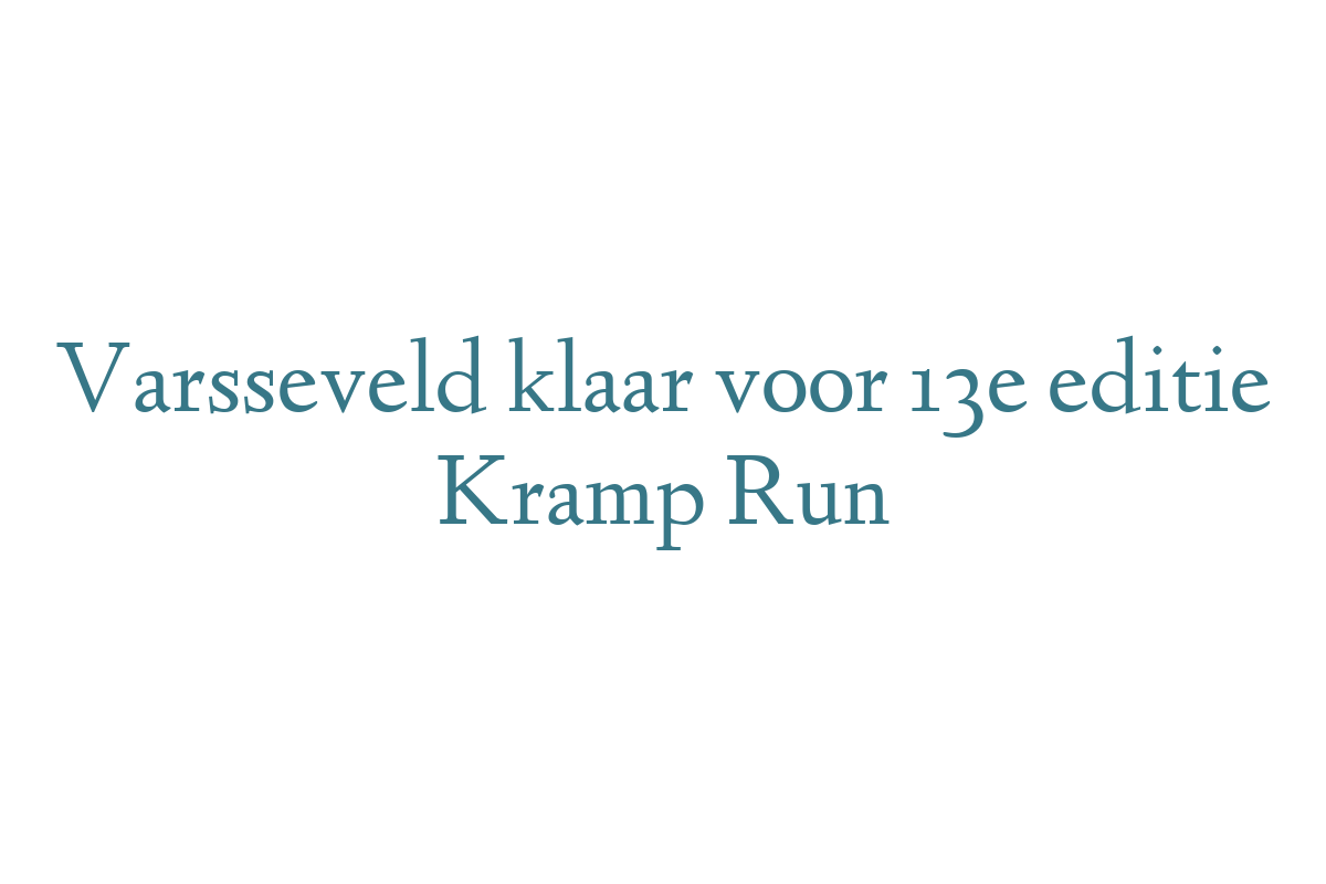 Varsseveld klaar voor 13e editie Kramp Run