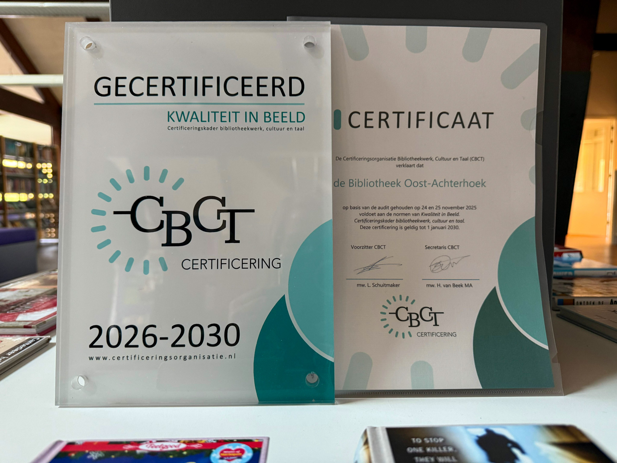 Bibliotheek Oost-Achterhoek opnieuw gecertificeerd voor kwaliteit