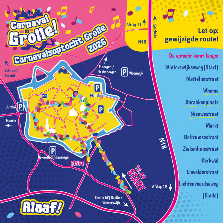 Route Carnavalsoptocht aangepast vanwege tenten op de Markt