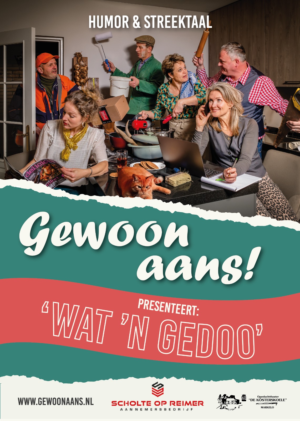 GROENLO — Streektaalrevue ‘Wat ’n gedoo!’ van Gewoon aans! naar Groenlo