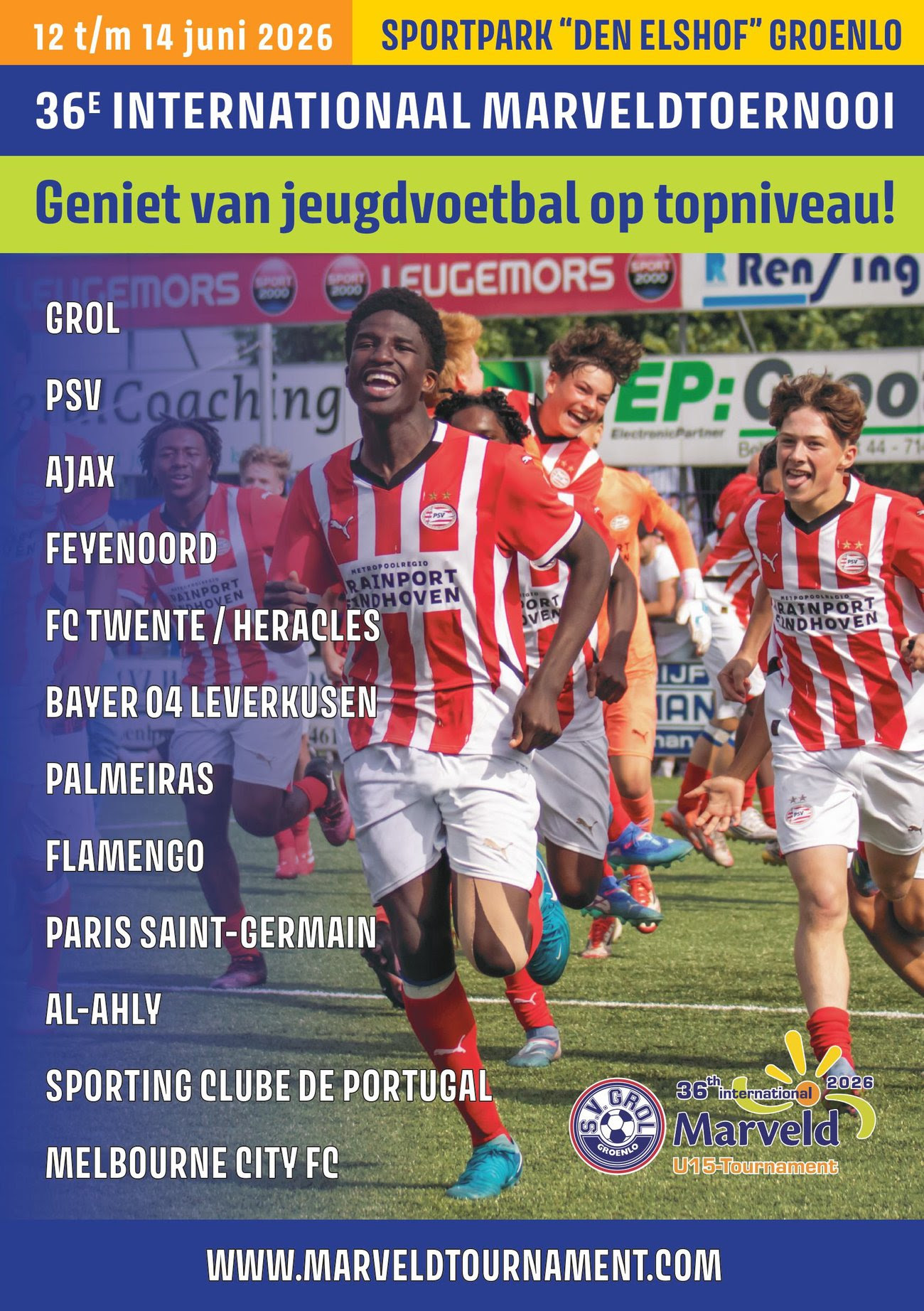 GROENLO — Topclubs naar Groenlo voor Internationaal Marveldtoernooi 2026