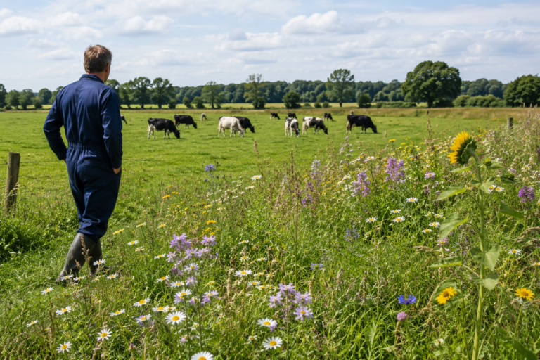 Boeren, grasland, kooien, bloemen, kruiden