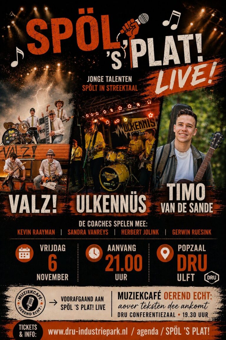 ULFT — Jonge muzikanten treden op in DRU Popzaal met streektaalmuziek